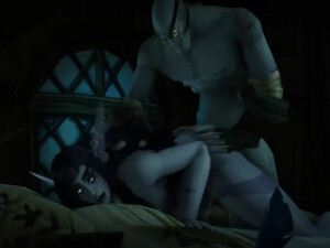 Горячий ночной эльф порно из варкрафта - трахнули и наполнили спермой