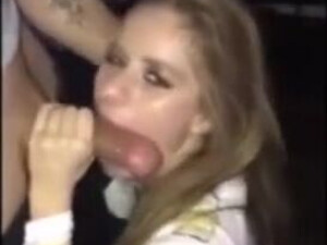 Wife Threesome Swingers Rough Hardcore Group Deepthroat Blowjob Blonde BBC GIF